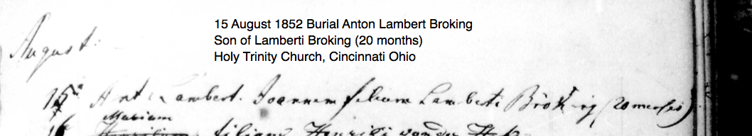 1852 Burial Anton Lambert Broking