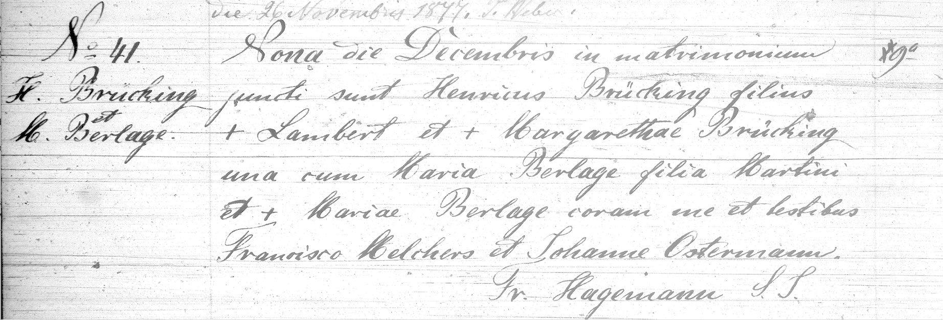 1877 Henry and Mary Marriage Document close