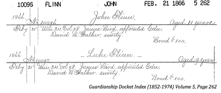 1866 John J Flynn Guardianship Docket