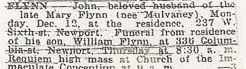 1927 John J Flynn Death Notice (2)